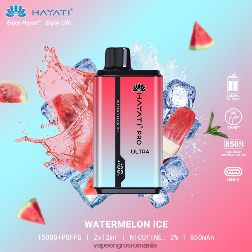 Vape Reincarcabil gheata de pepene verde N48BL219 Hayati Pro Ultra