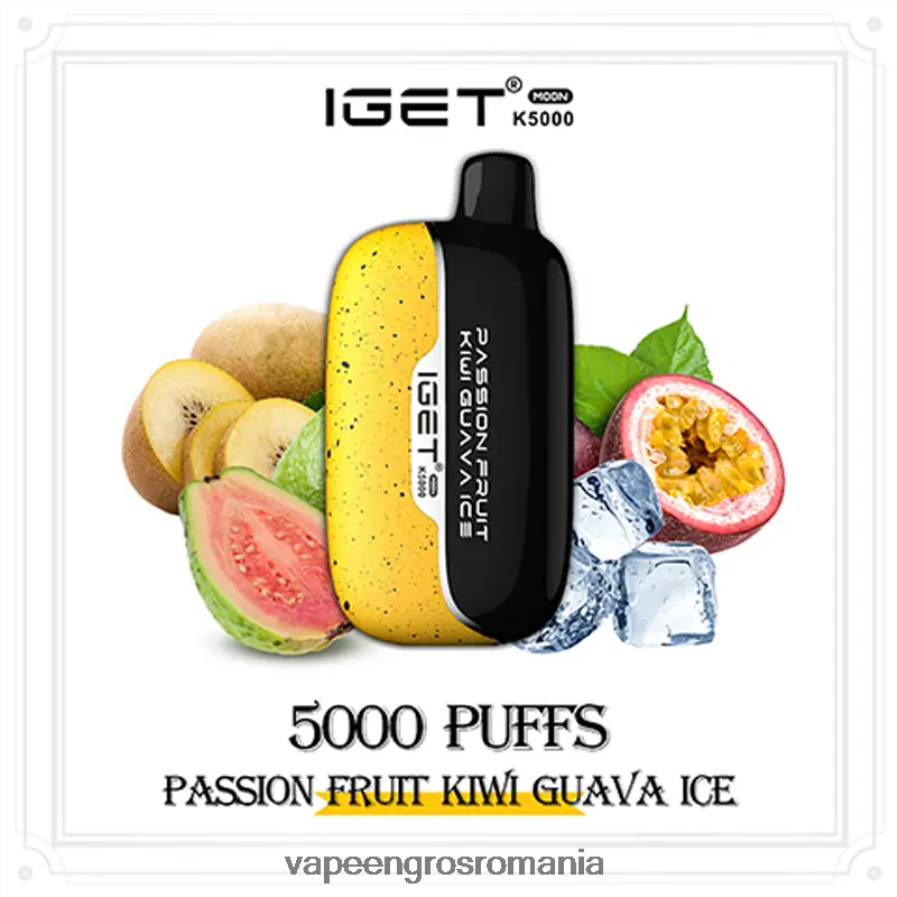 Puff Vape En Gros DR6LDL2 gheață de guava kiwi fructul pasiunii IGET Moon k5000