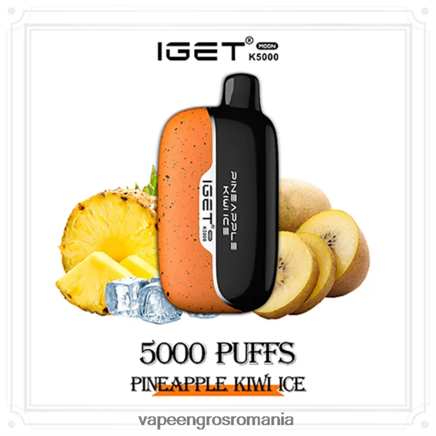 Țigară Electronică Cu Încărcător DR6LDL14 gheață de kiwi cu ananas IGET Moon k5000