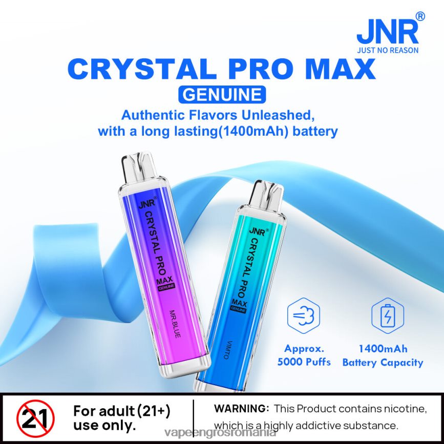 Puff Vape En Gros gheață de căpșuni și zmeură N48BL752 JNR CRYSTAL PRO MAX