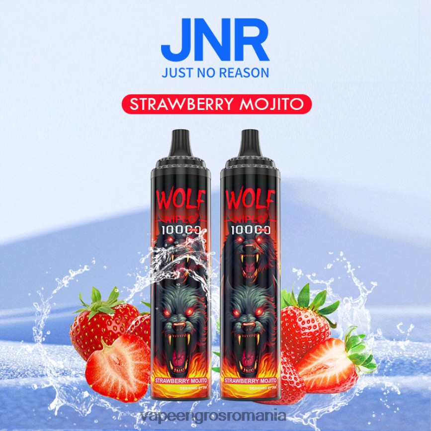Puff Vape En Gros mojito de căpșuni N48BL772 JNR WOLF NIPLO