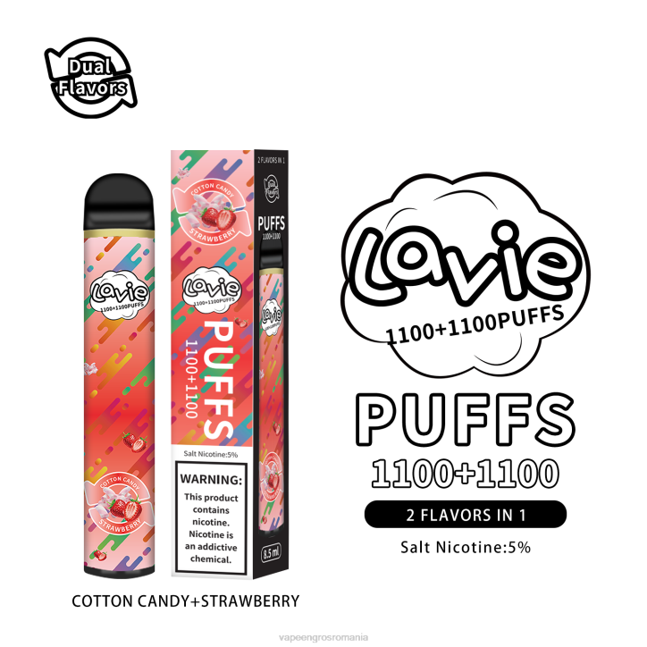 LAVIE BAR Switch 2200 pufuri 8BXF293 | Țigară Electronică Vaporesso vată de zahăr/căpșuni