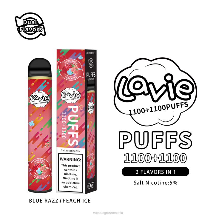 LAVIE BAR Switch 2200 pufuri 8BXF298 | Puff Vape En Gros blue razz/peach ice