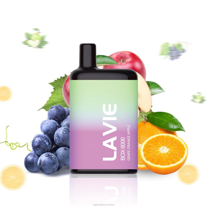 LAVIE BOX 6000 pufuri 8BXF202 | Puff Vape En Gros măr portocaliu de struguri
