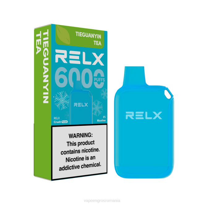 Țigară Electronică Cu Lichid 6N0V22 - ceaiul tieguanyin RELX Crush Pocket 6000 de gheață