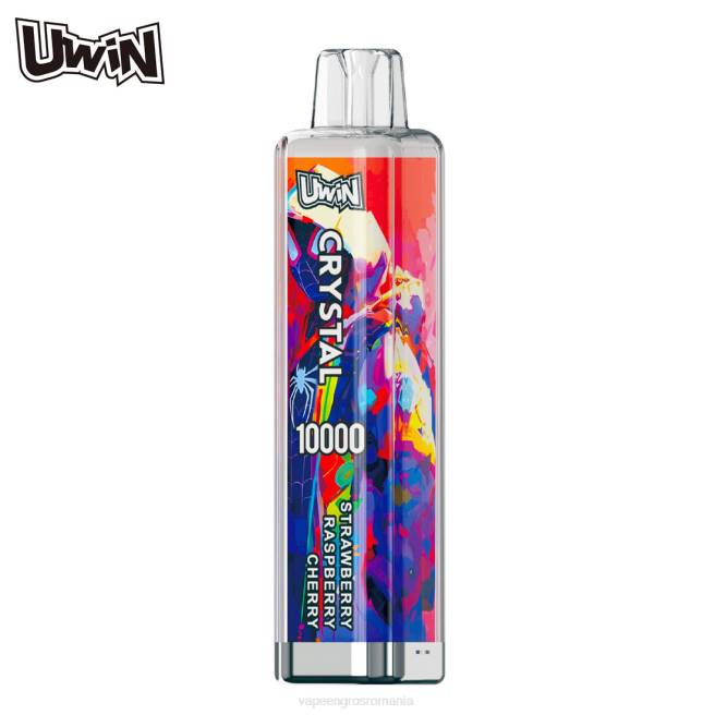 Țigară Electronică Cu Încărcător capsuni zmeura cirese - UWIN CRYSTAL 10000 vape de unică folosință 0F0B7