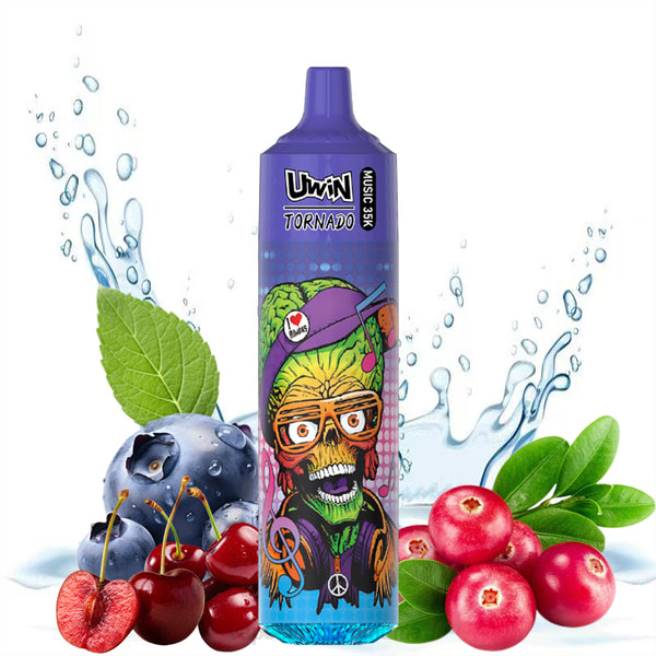 Puff Vape En Gros afine cireș merișor - UWIN CRYSTAL 35k vape de unică folosință 0F0B26
