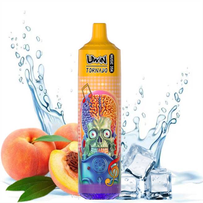 Țigară Electronică Cu Încărcător gheață de piersici de vară - UWIN CRYSTAL 35k vape de unică folosință 0F0B31
