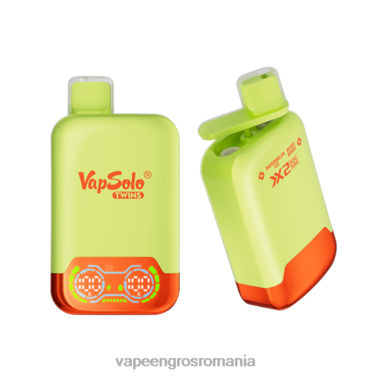 Puff Vape En Gros Z4FPZ128 Vapsolo TWINS vapa de unică folosință gheață de pepene verde și amestec de fructe de pădure