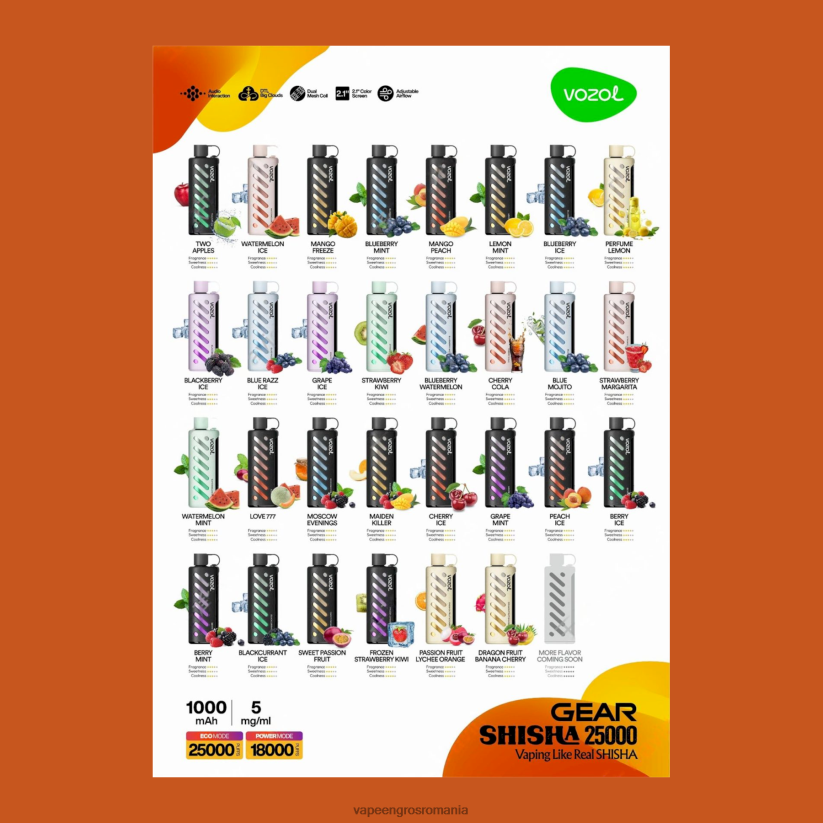multi VOZOL unelte shisha 25000 6J2HRX1 Vape En-Gros Romania