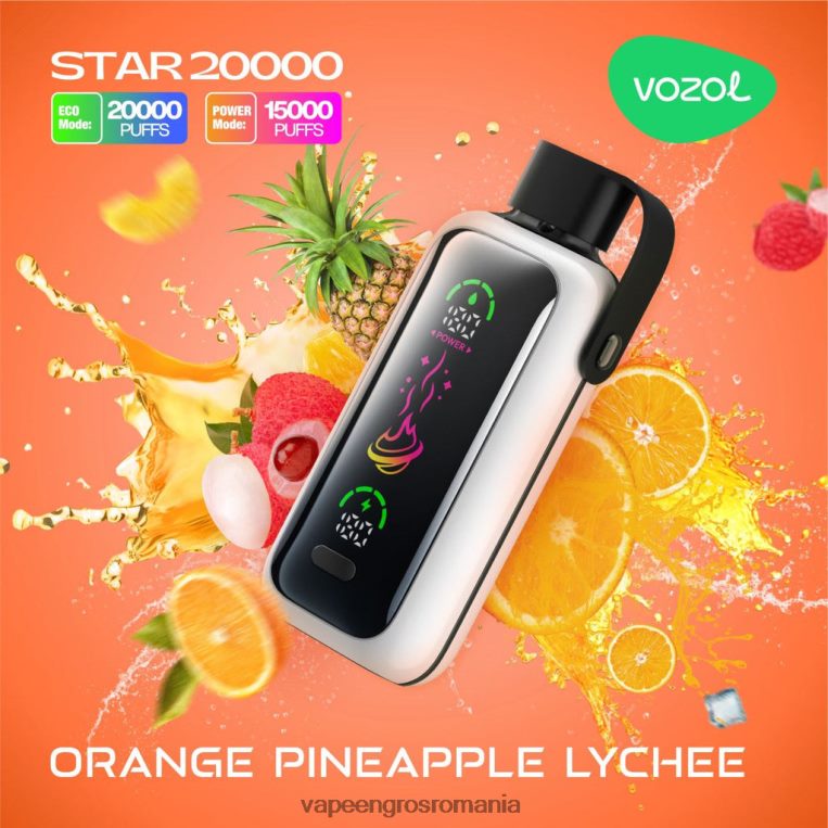 Țigară Electronică Cu Încărcător lychee portocaliu de ananas VDH60215 VOZOL STAR 20000